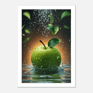 Apple poster, design poster, kitchen poster, kitchen wall decoration, art print for kitchen, modern wall decoration, idea for kitchen wall decoration, kitchen poster