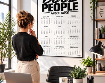 Wandkalender 2027 Jahreskalender 2027 Posterkalender 2027 Jahresplaner Bürokalender 2027 Geschenkidee Kollegen Kalender 2027 groß A3 A2 A1
