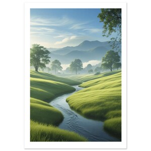 Landscape poster, design poster, poster print, wall picture landscape, wall decoration living room, wall decoration objects, art print living room kitchen hallway