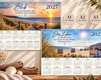 Posterkalender 2027 Fotokalender 2027 Jahreskalender 2027 Familienplaner Bürokalender Geschenkidee Büro Wandkalender Kalender 2027 Ostsee