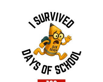 Ik overleefde 67 dagen school-SVG | 67 Italiaanse hersenrot, png, terug naar school