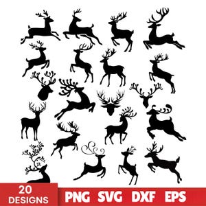Rensilhuett Clip Art: Festliga vektorfiler för hantverk, rendesigner (digital nedladdning)