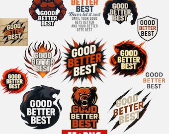 Retro beermascotte, png: goed, beter, sportkunst, motiverende quote digitale download