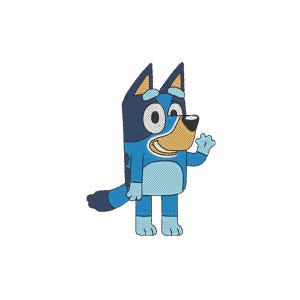 Embroidery Design Blue Dog Character Inspired - 5 sizes