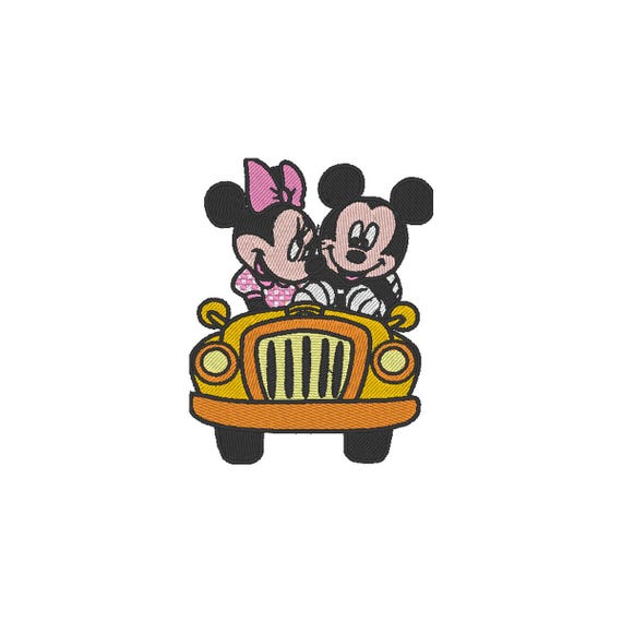 刺繍デザイン カー ミッキー ミニー カップル - 3サイズ - Etsy 日本