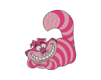 Borduurontwerp Alice in Wonderland Cheshire Cat geïnspireerd