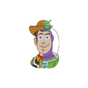 Disegno da ricamo Toy Story Half Woody Buzz