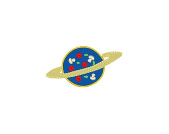 Embroidery Design Planet Pizza Toy Story Inspired