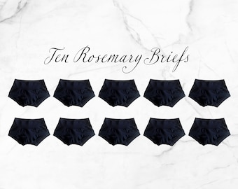 10 Rosemary Briefs - Sampler - Organic Cotton/Hemp/Tencel™ Underwear