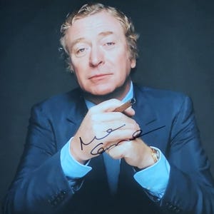 Michael Caine, Get Carter, autografo, foto originale firmata 8 x 8 pollici