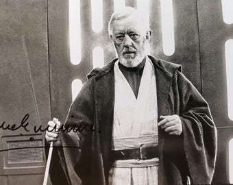 Alec Guinness, Star Wars, Ben Obi-Wan Kenobi, Autographed Signed 6x4 inch Photo