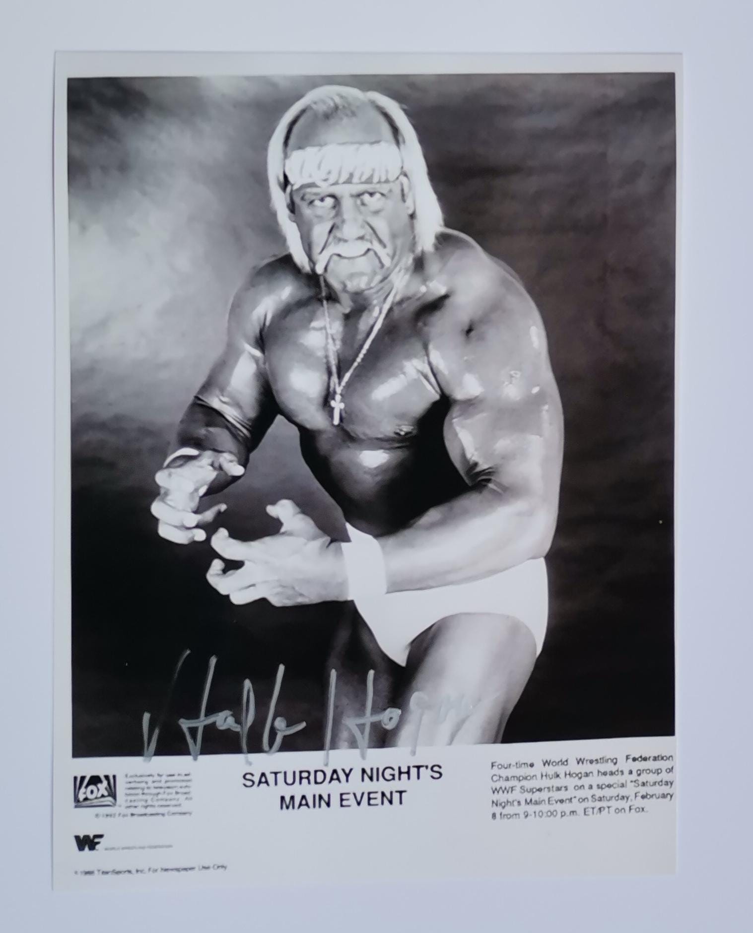 Hulk Hogan, Wrestler, WWE, Autograph Original Signed 8x6 Inch