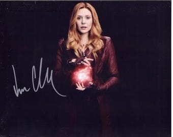 Elizabeth Olsen, Signed Autographed 10x8 in Photo, Wanda Maximoff, Avengers