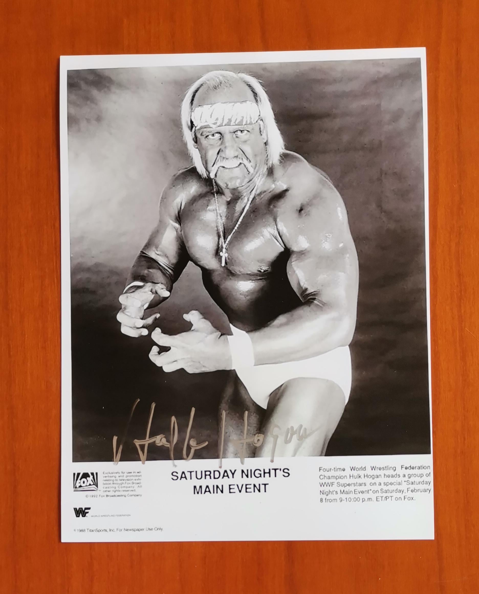 Hulk Hogan, Wrestler, WWE, Autograph Original Signed 8x6 Inch