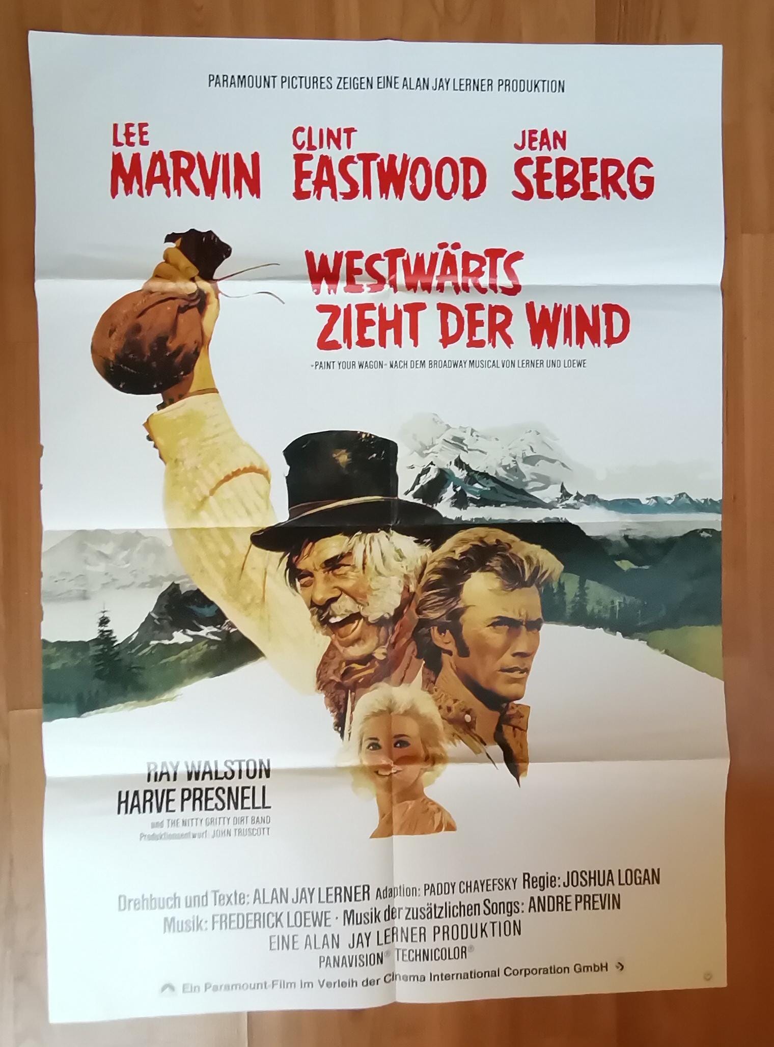 Paint Your Wagon, Clint Eastwood, Lee Van Cleef, Cinema Poster 1970
