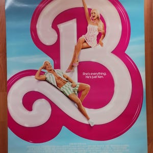 Barbie, Original Us 1-Sheet Movie Poster 27X40 Margot Robbie, Ryan Gosling