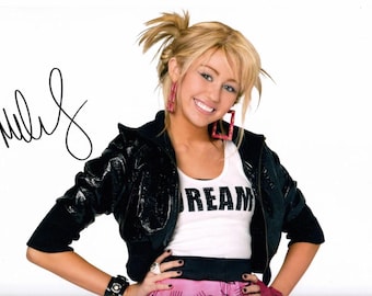 Miley Cyrus Flowers Signed A4 Lyric Sheet Autographed Signature