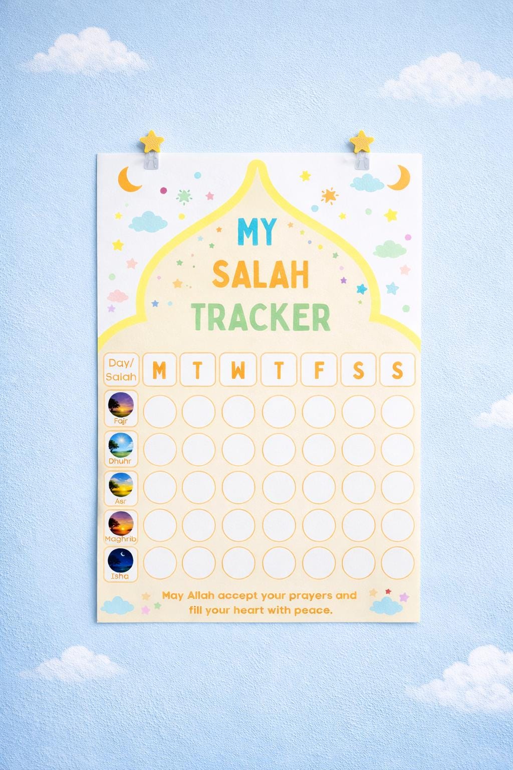 My Salah Tracker Printable A3 & A4 | Kids Islamic Prayer Chart | Weekly ...