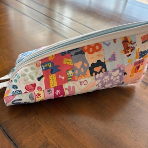 Quilted Zipper Bag - Cats and Dogs