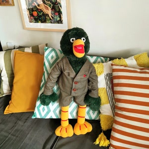 Bird guy David Plush, Don't Hug Me I'm Scared replica plush, Custom plush green duck inspired by DHMIS, David duck in suit 50 cm