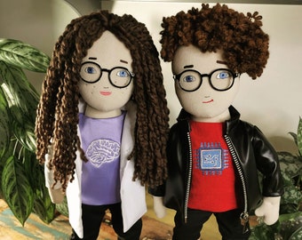 Look-alike Portrait Dolls based on photo, Custom Soft Doll of your family from photo, handmade sculpture, personalized gift