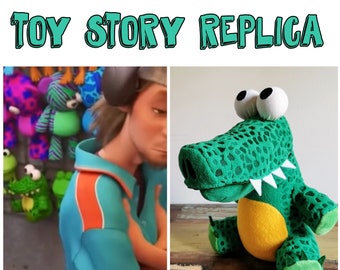 Toy Story 4 Replica Alligator, 27 Cm, Custom Plush Crocodile, OOAK Gift for  a True Toy Story Fan, Embroidery Collectible Plush 