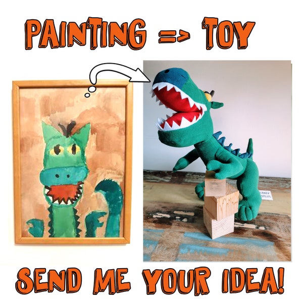 Drawings Into Plush Etsy