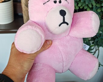 手作りテディベア　ピンク ピンクのクマのぬいぐるみ、トイストーリーのレプリカ、手作り