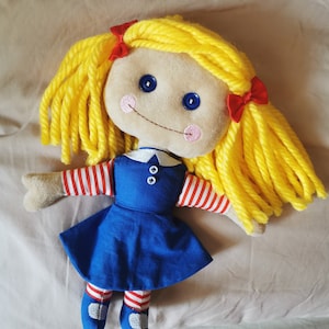 Custom Blonde Janie Doll plush based on Toy Story, Toy Story 2 replica of Janie Doll, Sid's room doll,  23 cm