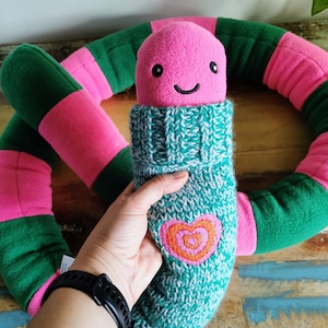 Gusano gigante de peluche con cuello alto de punto, regalo de mensajero del amor, 200 cm