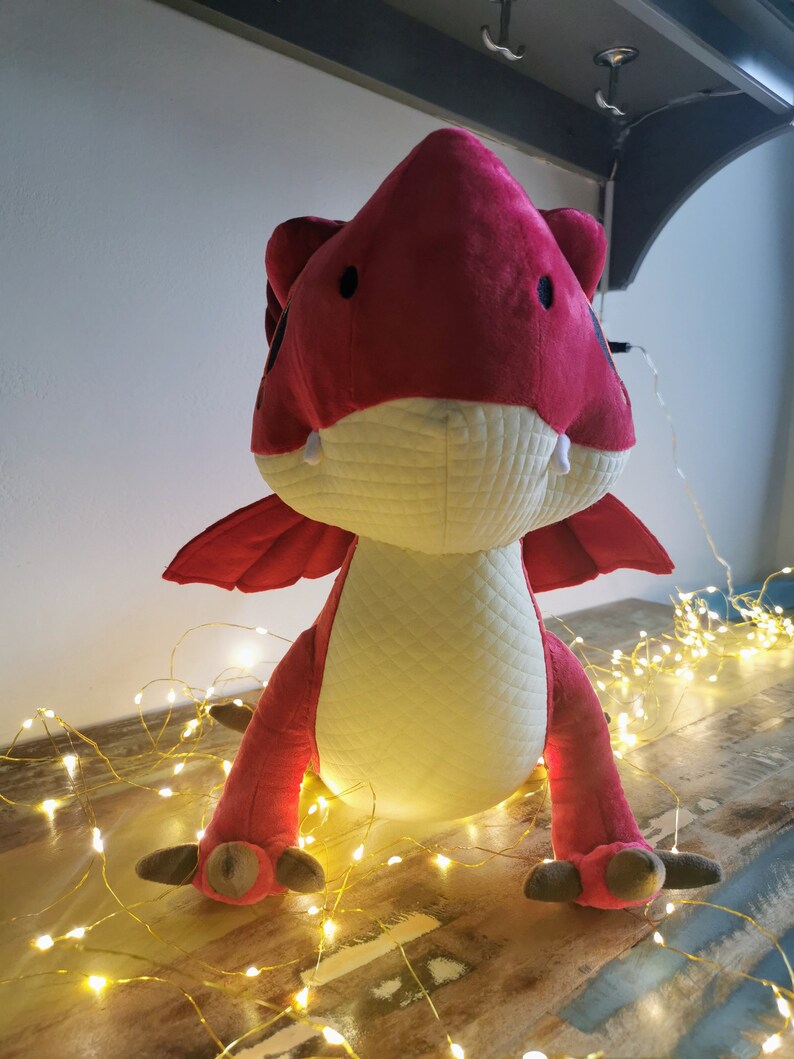 Aggro Dragon Plush – Rescue Riders Inspired, Handmade Stuffed Animal ...