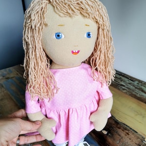 Custom plush doll made from picture, mini-me child portrait doll, art doll, 50cm