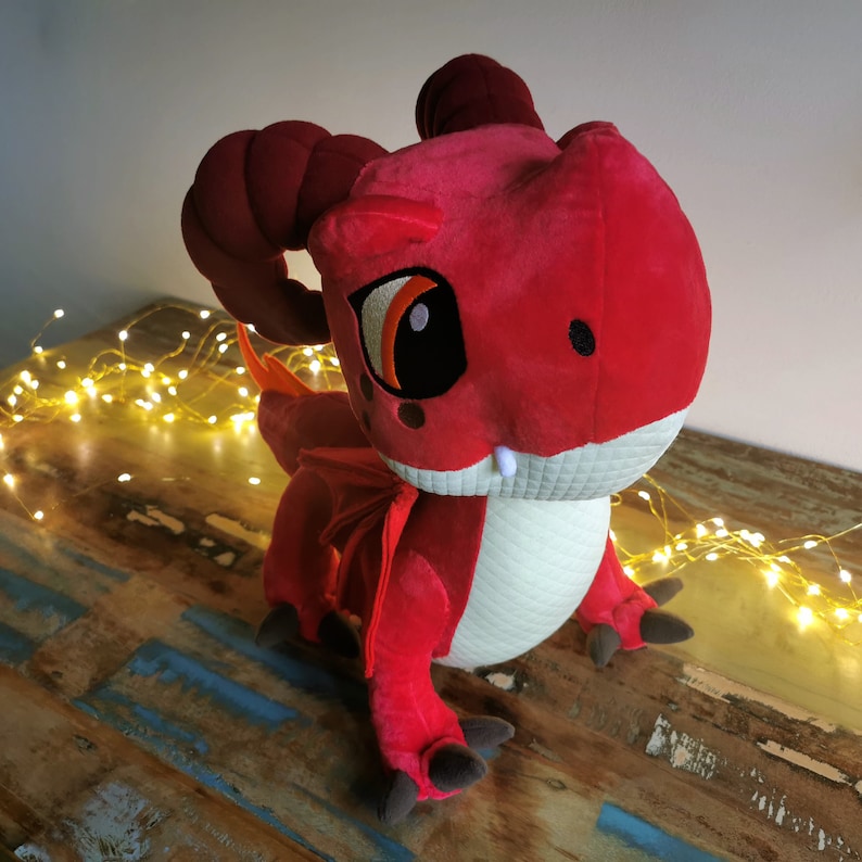 Aggro Dragon Plush – Rescue Riders Inspired, Handmade Stuffed Animal ...