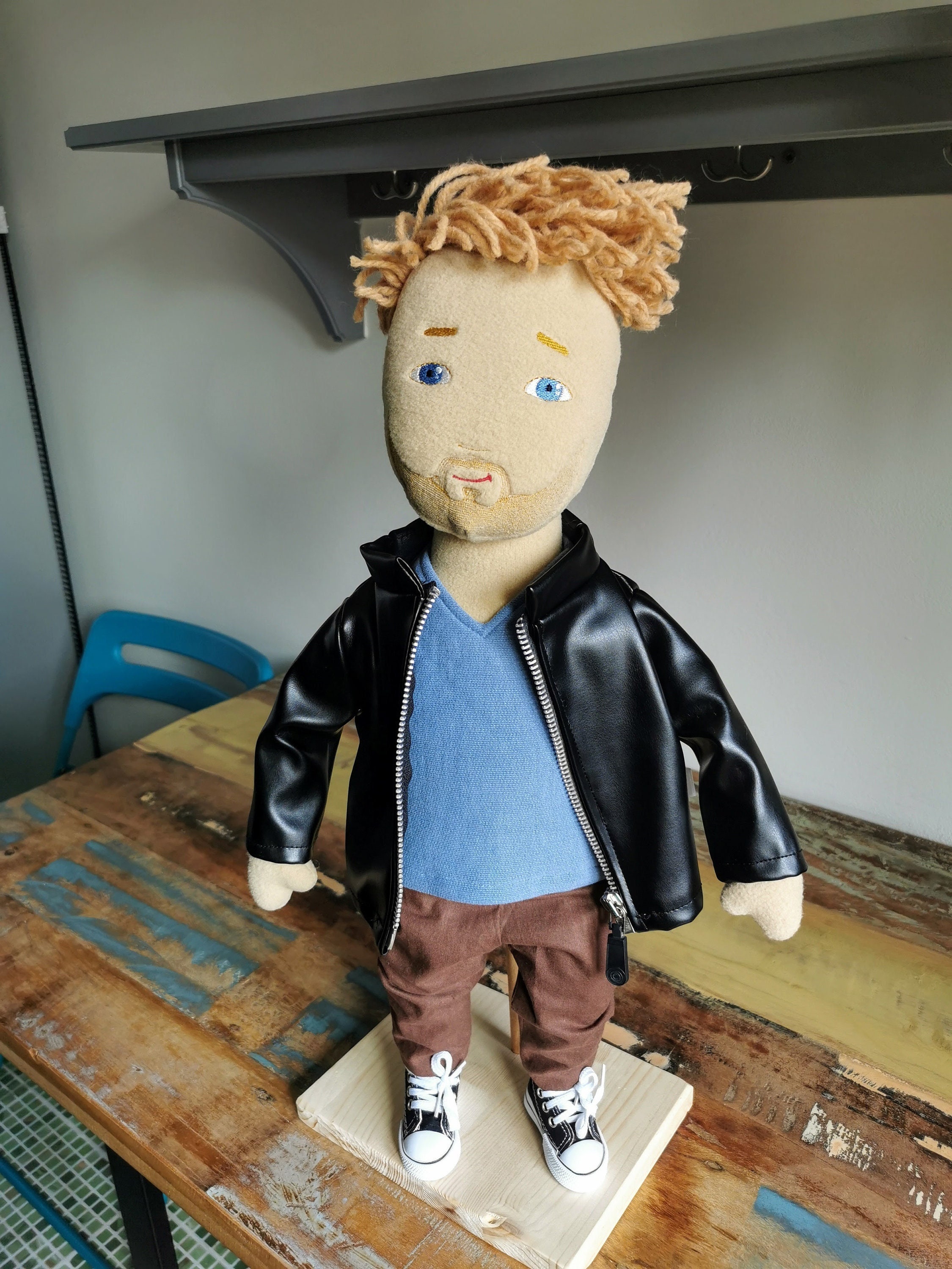 Feuerwehrmann Mini Me™ Fotopuppe / Gesicht Teddy Neuheit Geschenk - Österreich
