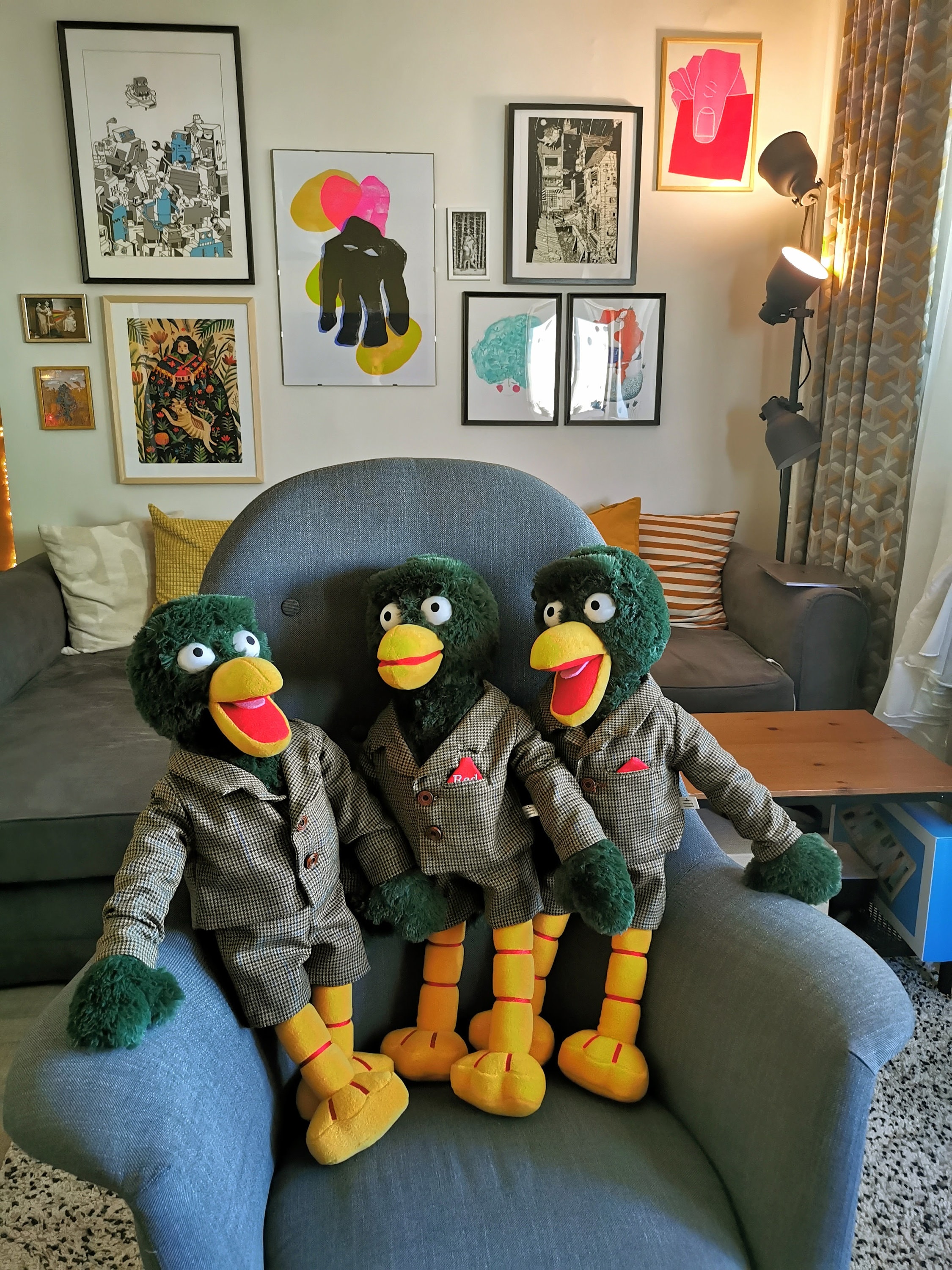 DHMIS Inspired David Duck Plush, Green Faux Fur, Tweed Suit - Etsy