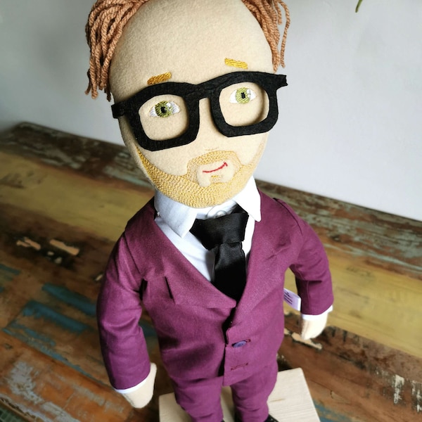 Custom plush doll based on photo, selfie business doll, mini-me business portrait doll, likeness doll, art doll, 50cm