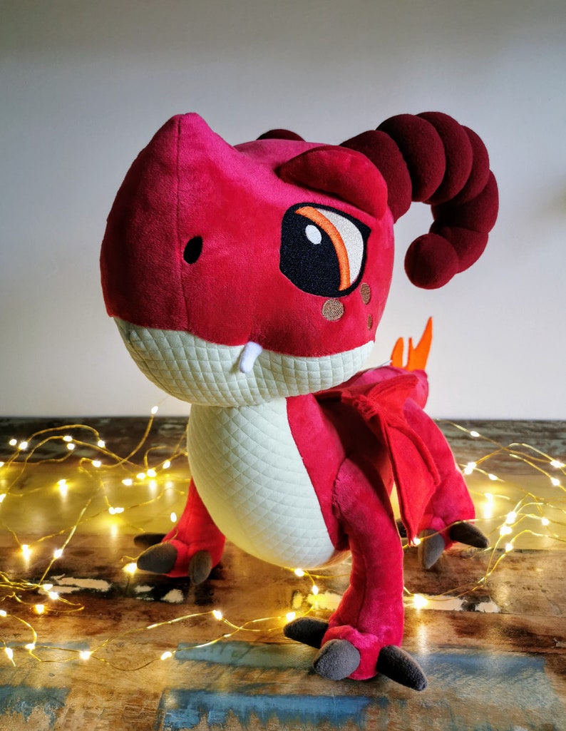 Aggro Dragon Plush – Rescue Riders Inspired, Handmade Stuffed Animal ...