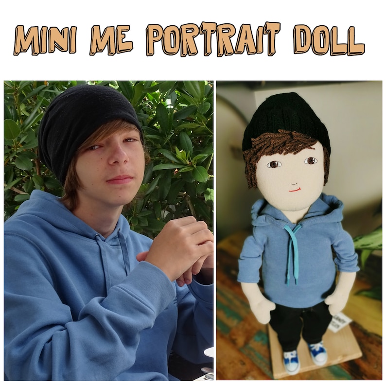 Custom Plush Doll custom portrait plush from photo, turn photo into a selfie figurine, 3d rendering of photo plush, photo to plush image 2