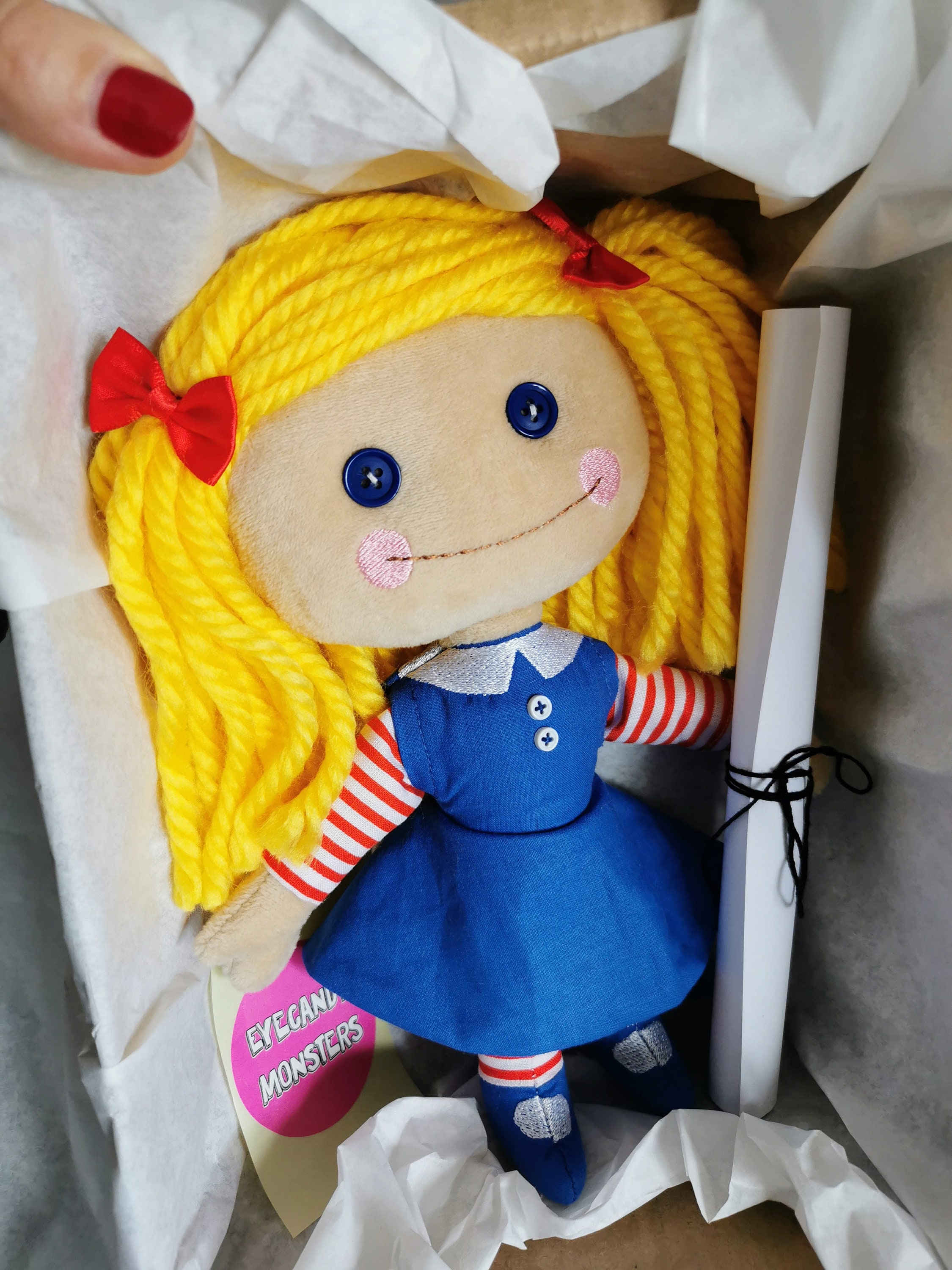 Custom Blonde Janie Doll Plush Based on Toy Story, Toy Story 2