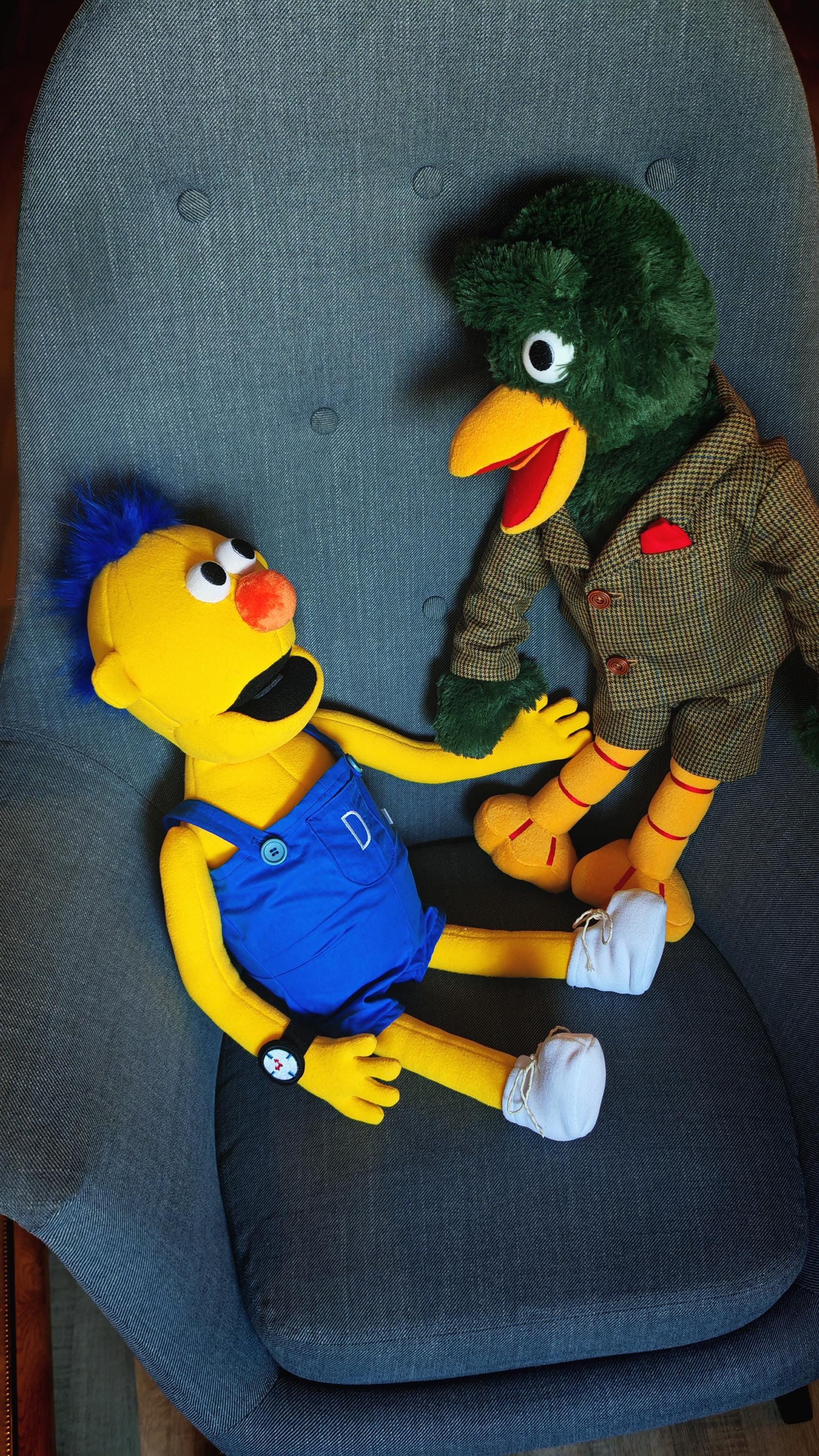 DHMIS Inspired David Duck Plush, Green Faux Fur, Tweed Suit - Etsy