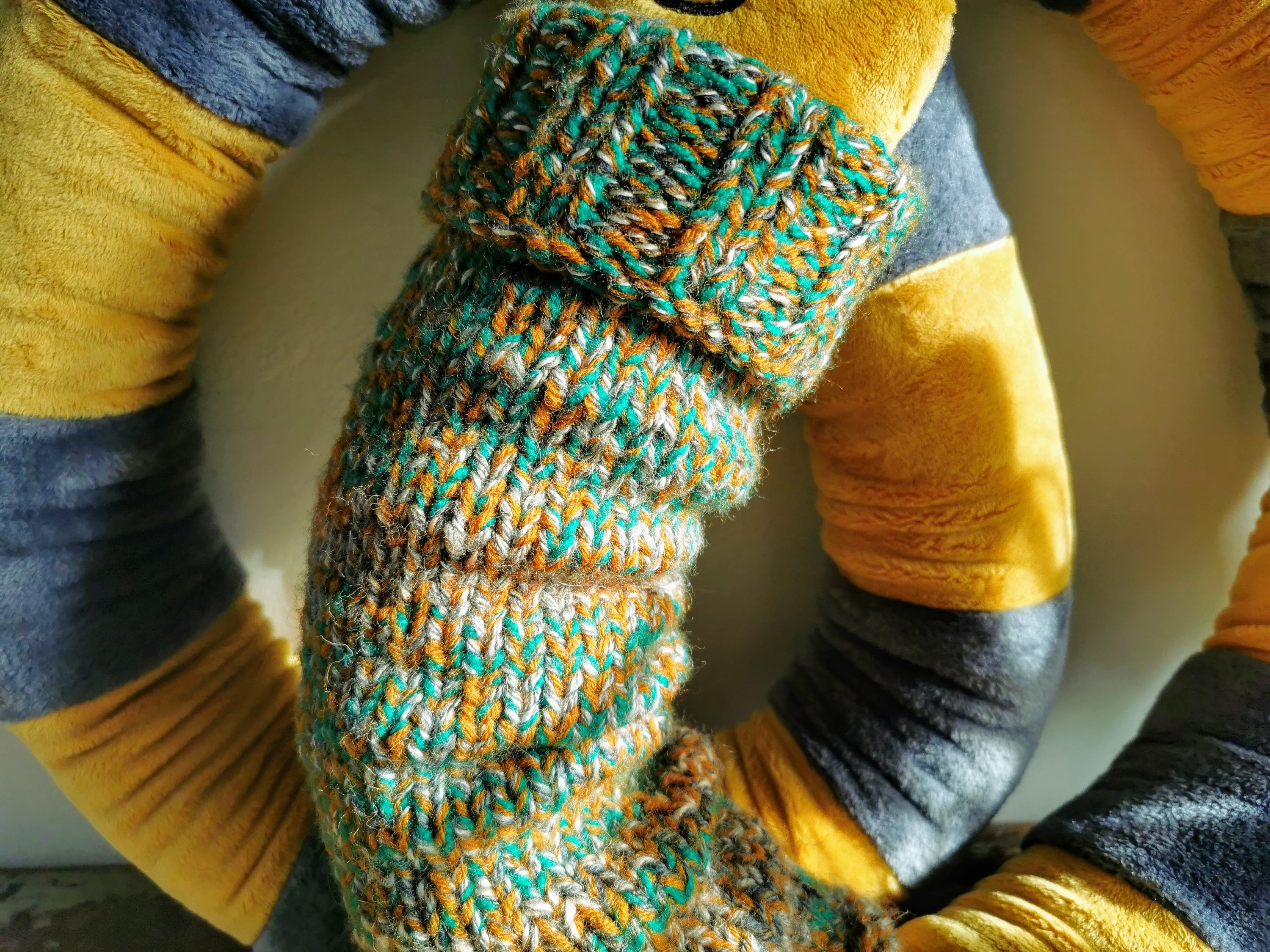 Giant Cuddling Worm Plush With Knitted Turtleneck, Fun Fantasy Creature ...