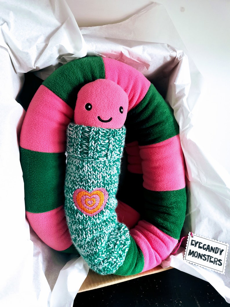 Peluche Verme Morbido E Collezionabile – Giocattolo Imbottito In Peluche Corto Con Faccia Simpatica, Leggero E Portatile, Regalo Per Bambini E Ragazze