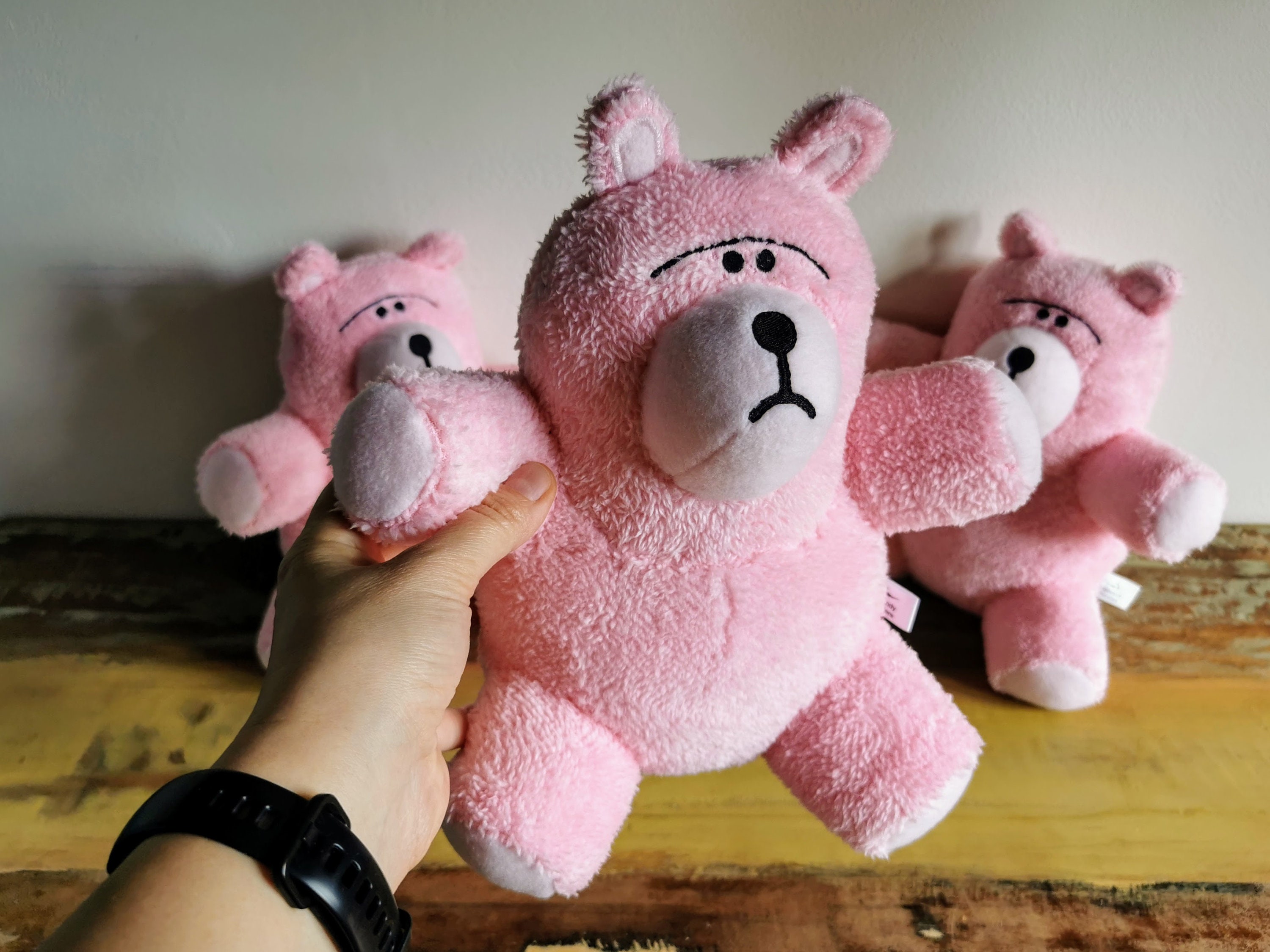 トイストーリー 1995 をモチーフにしたピンクのクマのぬいぐるみ トイストーリー 1995 をモチーフにしたピンクのクマのぬいぐるみ