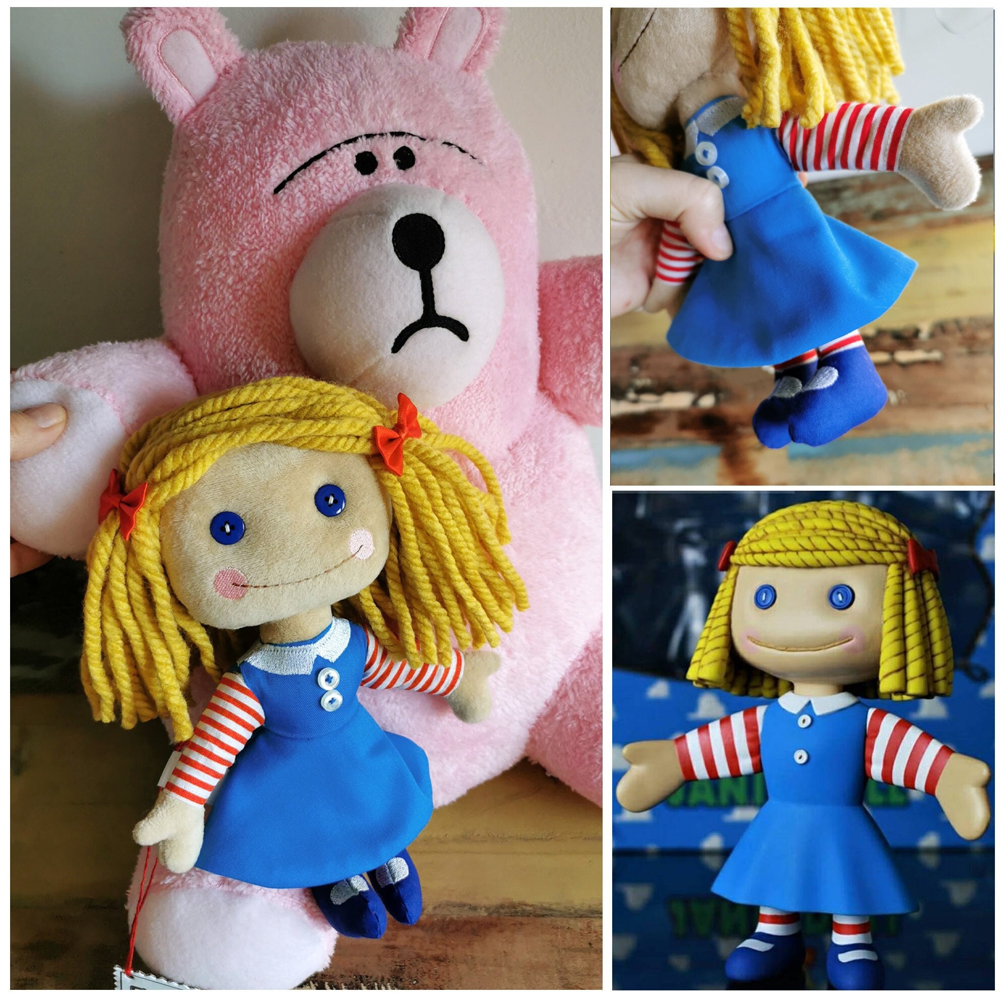 Custom Blonde Janie Doll Plush Based on Toy Story, Toy Story 2