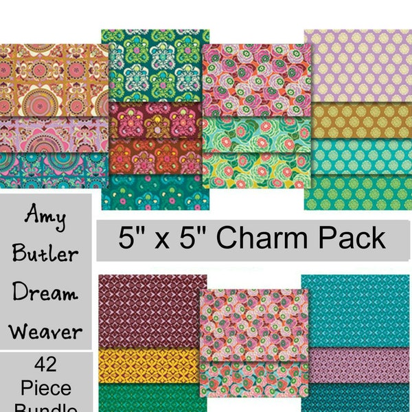 SALE - Dream Weaver - Amy Butler - 5" x 5" Charm Pack - 42 PIECE BUNDLE - Cotton