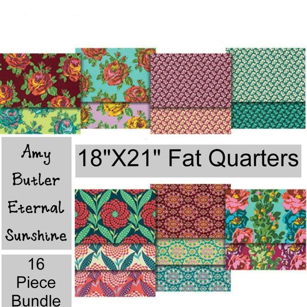 SALE - Eternal Sunshine - Amy Butler - 18" X 21" Fat Quarters - 16 PIECE BUNDLE - Cotton