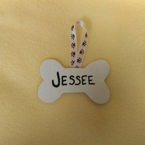 Wooden Dog Bone Ornament--CAN BE PERSONALIZED