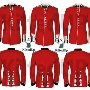 Britische Armee Jacke Uniform Tunika rotes Kleid Scarlet Irish Guards Kavallerie Genuine Handmade