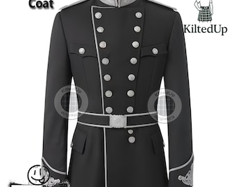 Steampunk Military Parade Jacket – Gothic Victorian Tailcoat Costume for Men