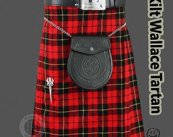 Handgemachter schottischer Schottenrock – 8 Yard Highland Hochzeits-Outfit